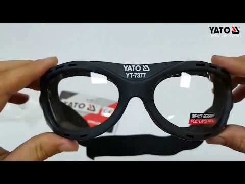 Очки защитные YATO (YT-7377) с прозрачными линзами и регулировкой ленты Очки защитные YATO (YT-7377) с прозрачными линзами и регулировкой ленты