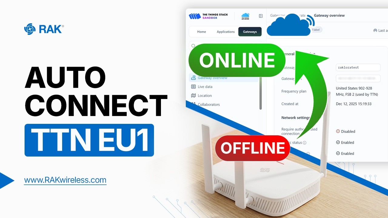 Auto Connect a RAK Gateway to TTN