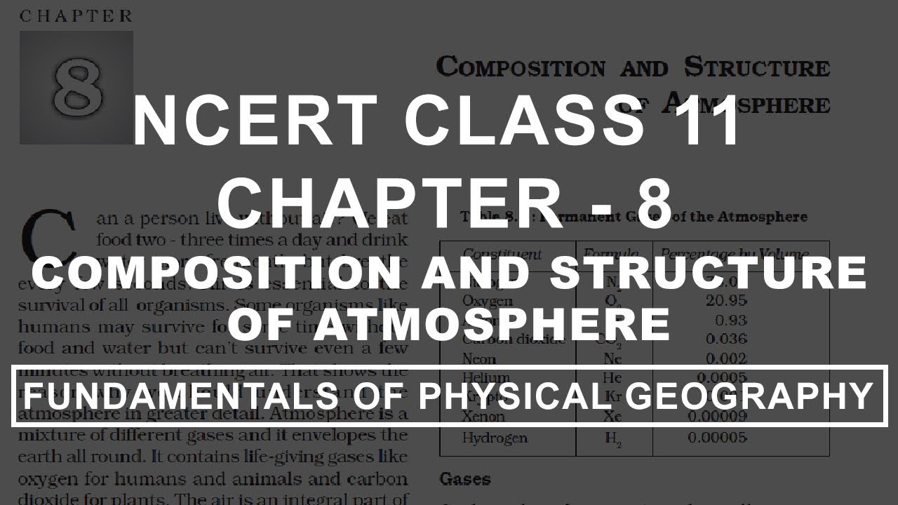 Composition and Structure of Atmosphere - Chapter 8 Geography NCERT Class 11