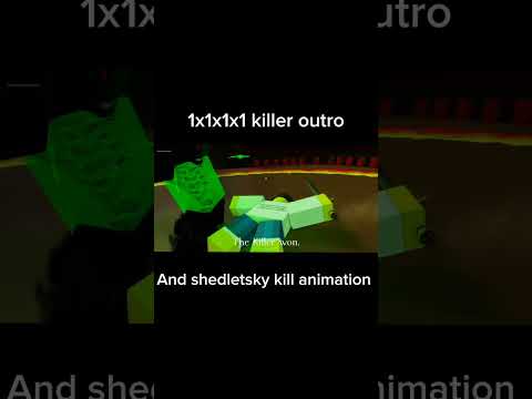 1x1x1x1 killer outro + shedletsky kill animation #1x1x1x1 #shedletsky #forsaken #roblox #gaming #sub