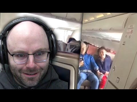 Northernlion on the airplane emergency exit door opening