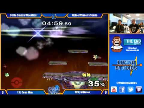 Cville Smash - LS | Conn Man (Jigglypuff) Vs Milkman (Fox) - Winners Semis - Melee