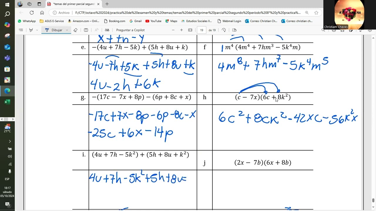sexta parte de la practica de examen de octavo