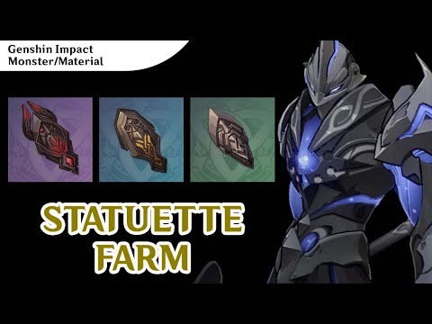 Gloomy/Dark/Deathly Statuette Farm | The Black Serpents/Abyss Herald Locations | Genshin Impact