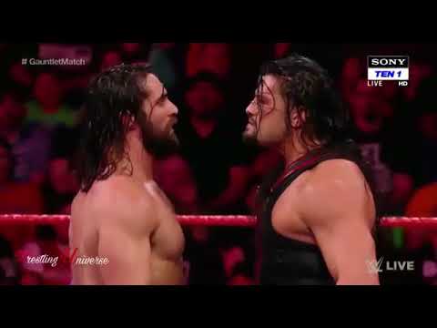 Roman Reigns Vs Seth Rollins - Gauntlet Match - WWE RAW Highlights 19th February 2018