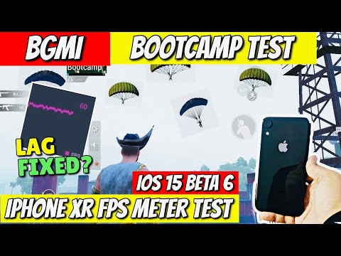 iPhone XR iOS 15 Beta 6 BGMI Fps Meter Test in Bootcamp|Lag Or Not?