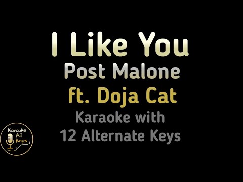 I Like You (A Happier Song) Karaoke - Post Malone Doja Cat Instrumental Lower Higher Original Key