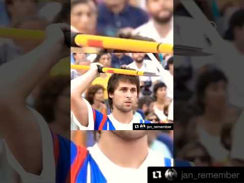 World Record Holder💪Jan Zelezny #javelinthrow #history #javelinking #zelezny