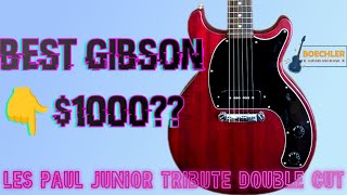 Video thumbnail for The Best Gibson Under $1000? 🤔 2019 Gibson Les Paul Junior Tribute Double Cut by Boechler Guitars and Repair