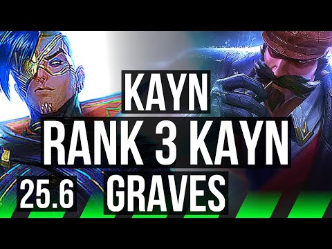 KAYN vs GRAVES (JGL) | Rank 3 Kayn, 7/1/7, Godlike | NA Challenger | 25.6