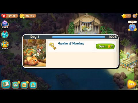 Playrix Gardenscapes New Acres - Garden of Wonders - Day 1 - Lets Play Match 3 Mobile Games