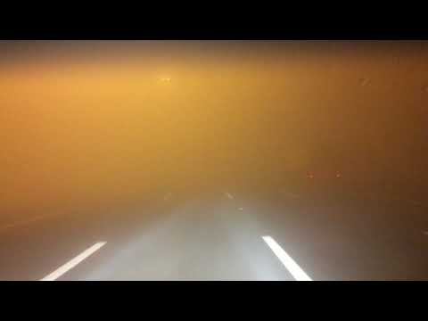DRIVING IN DENSE FOG IN UAE E311 DUBAI TO ABU DHABI ON CHRISTMAS NIGHT 2017
