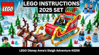 LEGO INSTRUCTIONS: Disney Frozen Anna's Sleigh Adventure (43256) Build & Review | Frozen Toy Kids 4+