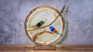 How to Make Epoxy Resin Birds | Decorative Epoxy Lamp | Epoxy Resin Art