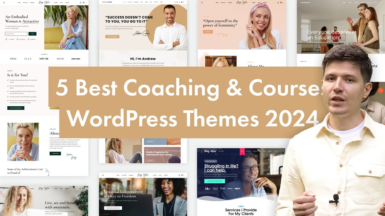 5 Best Coaching & Online Courses WordPress Themes 2024 | Website for Coaching Business