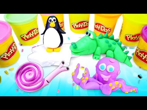 Play Doh Schule - Wir machen aus PlayDoh Tiere - Video für Kinder