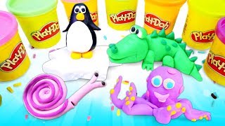 Play Doh Schule - Wir machen aus PlayDoh Tiere - Video für Kinder