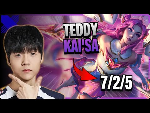 DRX Teddy BOTTOM Kai'Sa vs Ezreal | 15.6