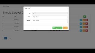 Ajax CRUD operations in Laravel 5.4 with Modal & Pagination