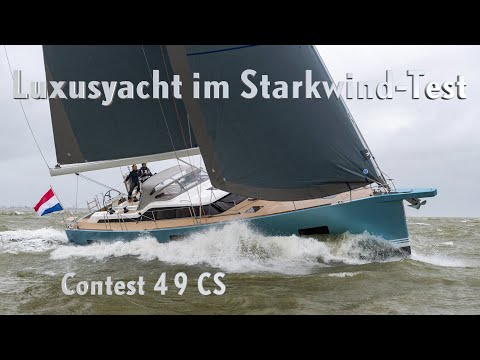 Contest 49 CS: Luxusyacht im Starkwindtest auf der Nordsee