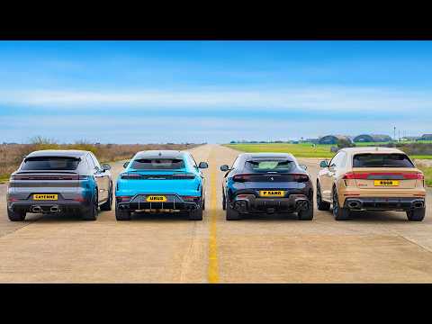 New Urus SE vs Purosangue vs Cayenne Turbo vs RSQ8 Perf: Drag Racing