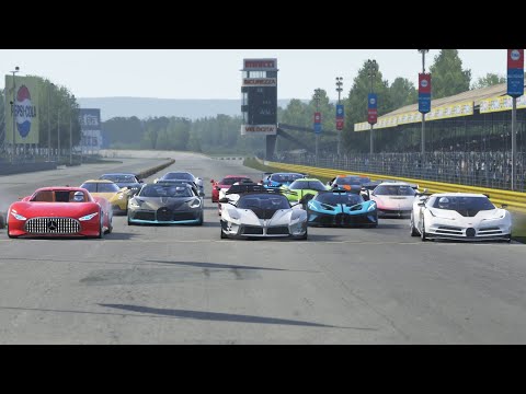 Devel Sixteen vs Hypercars at Monza Full Course