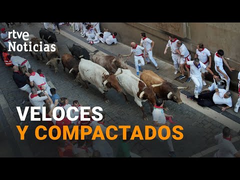 Thu July 10 2025 encierro with Victoriano del Río bulls in Pamplona