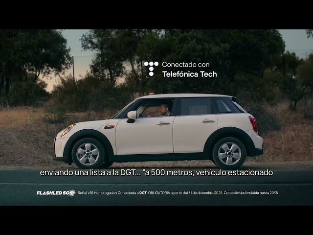 Vídeo relacionado con FlashLED SOS Luz de Emergencia para coche homologada, Baliza V16 Conectada Obligatoria DGT 2026, SIM y servicio hasta 2038, Cobertura profunda y Geolocalización