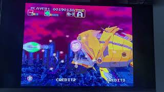 Darius gaiden Saturn gameplay on the Polymega