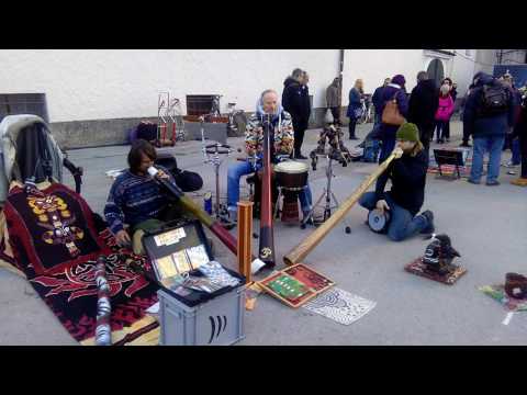 Didgeridoo Session in der Salzburger Altstadt - Didge-Aerodynamic 10.12.16