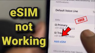 eSIM not working in iPhone : How to Fix
