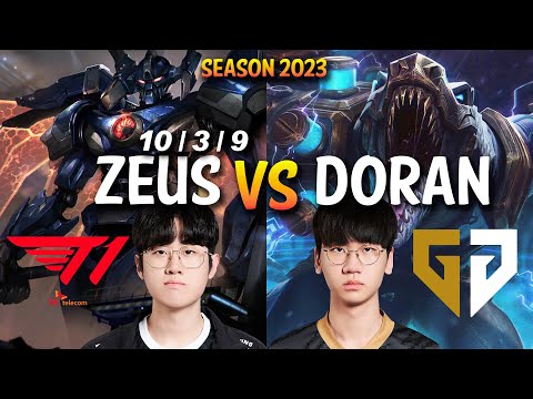 T1 Zeus vs GEN Doran - Zeus AATROX vs Doran RENEKTON Top - KR Ranked