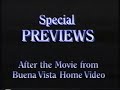Special Previews After The Movie From Buena Vista Home Video Logo