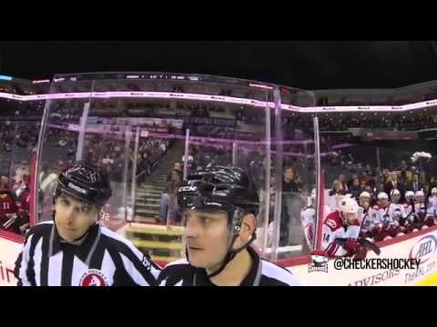 AHL referee wears helmet cam
