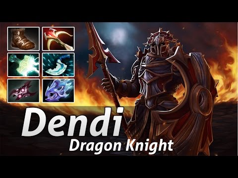 Dendi Dragon Knight Ranked Match Gameplay - Dota 2 Epic Moments