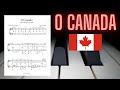 O Canada | Piano Sheet Music with Lyrics & Chords | Musescore Tutorial