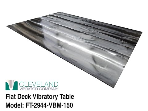 Flat Deck Low Profile Vibratory Table to Settle Castable Materials - Cleveland Vibrator Co.