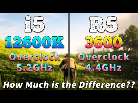Core i5 12600K OC @5.2GHz vs Ryzen 5 3600 OC @4.4GHz | How Much is the Difference???