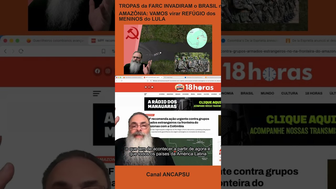 TROPAS da FARC INVADIRAM o BRASIL na AMAZÔNIA: VAMOS virar REFÚGIO dos MENINOS d