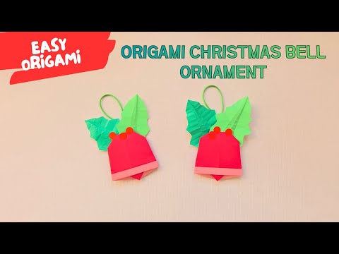 Easy Christmas Origami Santa Hat Ornament Step by Step