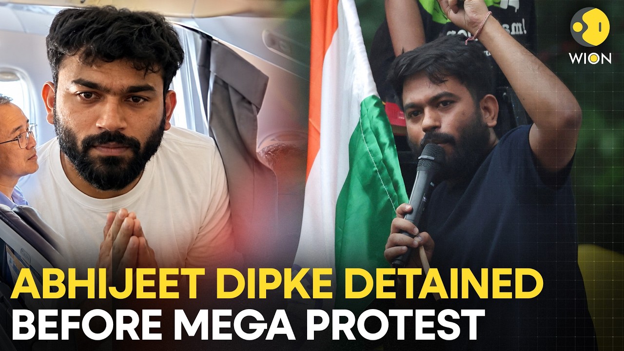 CJP Protest: “Arrest Me” Says Abhijeet Dipke As Delhi Police Detain Him From Plane | WION Originals