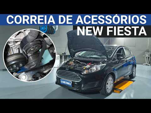 TROCA DA CORREIA DE ACESSÓRIOS DO FORD FIESTA 1.6 2017