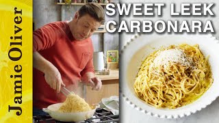 Sweet Leek Veggie Carbonara | Jamie Oliver's Meat-Free Meals