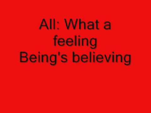 X Factor Finalists - What A Feeling with Lyrics