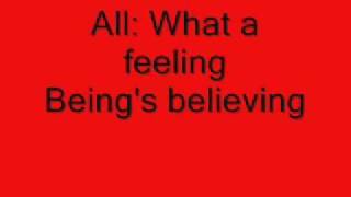 X Factor Finalists - What A Feeling with Lyrics
