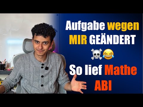Math Abitur: I was to blame for the change in the task ☠️😂