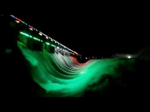Surat Main Ukai Dam In Tricolour on 15th August 2022