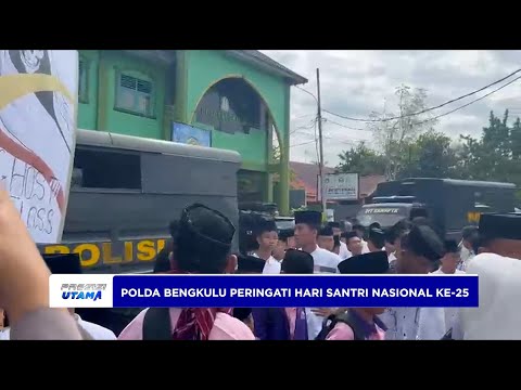 POLDA BENGKULU GELAR LONG MARCH SERTA ZIARAH MAKAM PAHLAWAN SENTOT ALIBASYAH PERINGATI HARI SANTRI