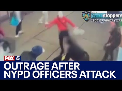 Outrage after NYPD officers attacked by migrants in Times Square