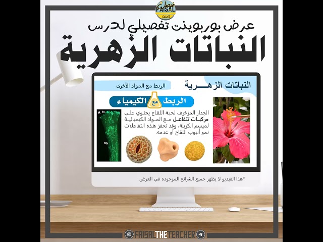 عرض لدرس النباتات الزهرية